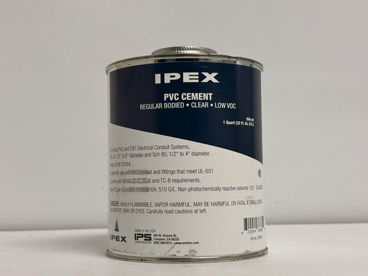 10 PK IPEX 078885 1-Quart Clear PVC Solvent Cement for Rigid Conduit