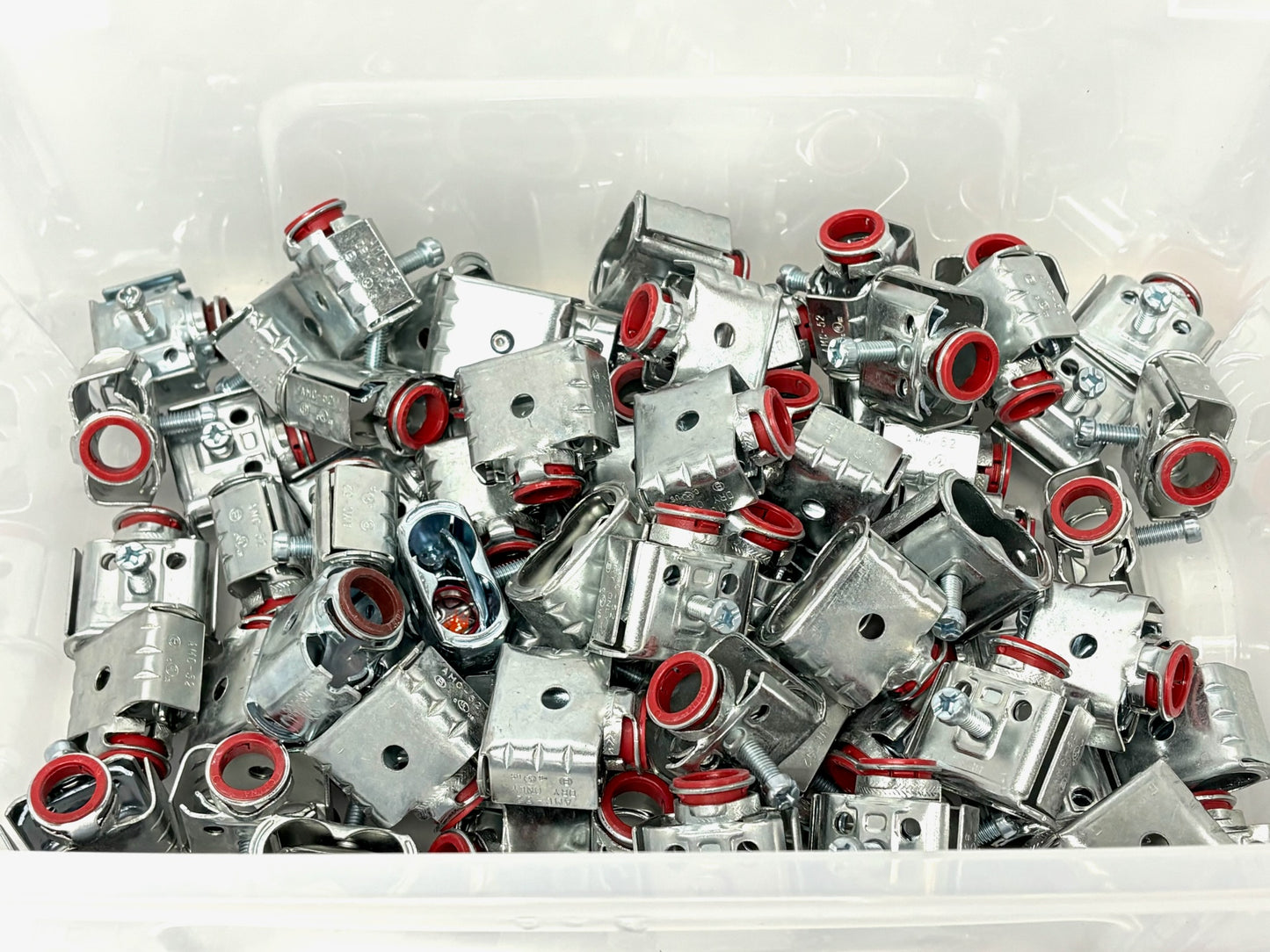 73PK Bridgeport AMC‑52 E‑Z Lock Duplex Steel MC / AC Connector