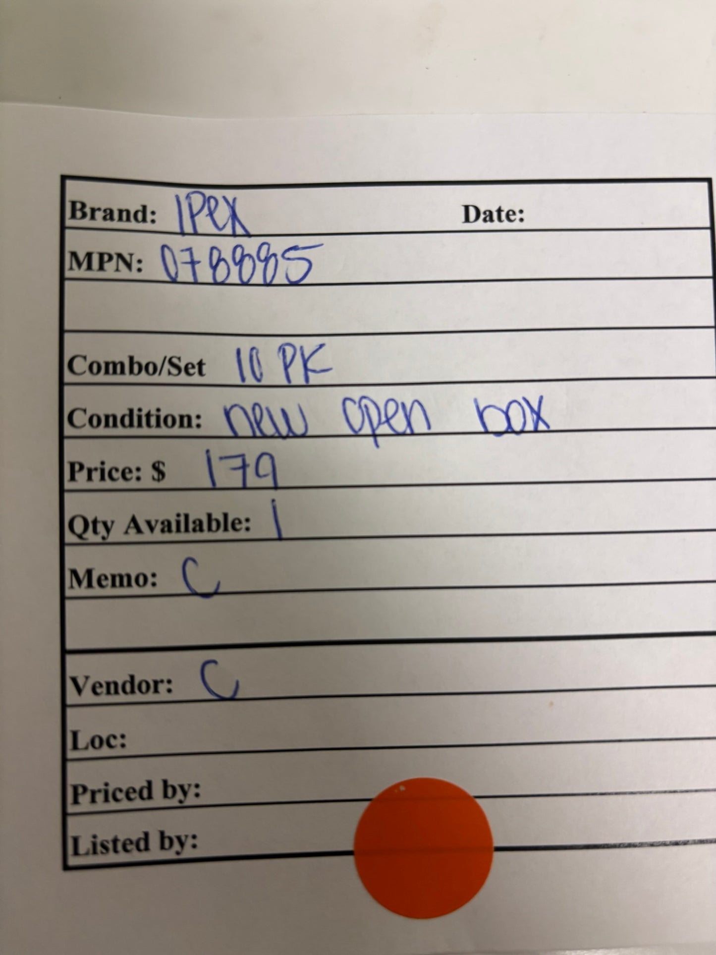 10 PK IPEX 078885 1-Quart Clear PVC Solvent Cement for Rigid Conduit