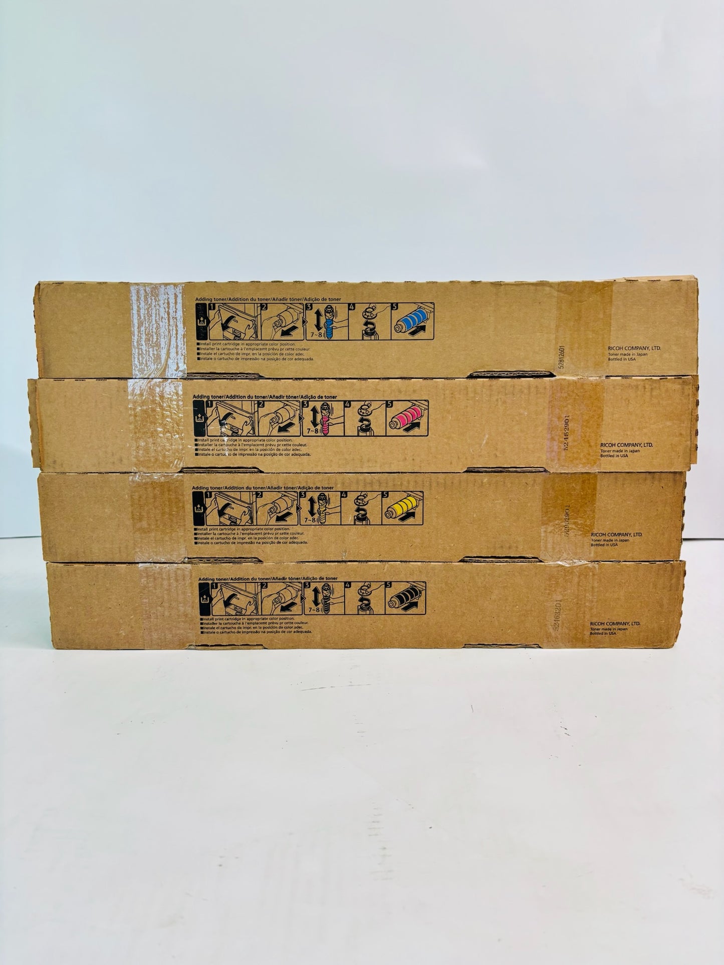 4 OEM Ricoh IM C3010 Cyan,Magenta, Yellow & Black Print Cartridge 842550, 51,52, 53