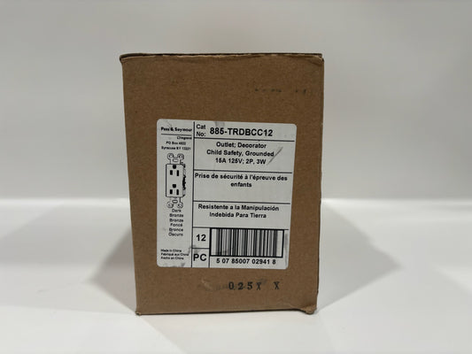 New 12 PC Legrand 885-TRDBCC12 15A TR Outlet, Dark Bronze, 125V