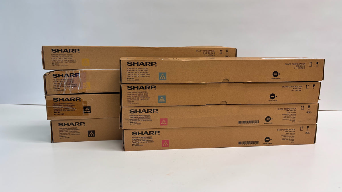 8 Genuine Sharp MX-2610N, MX-2615N,MX-3110N CCMMYYKK Toners MX-36NT