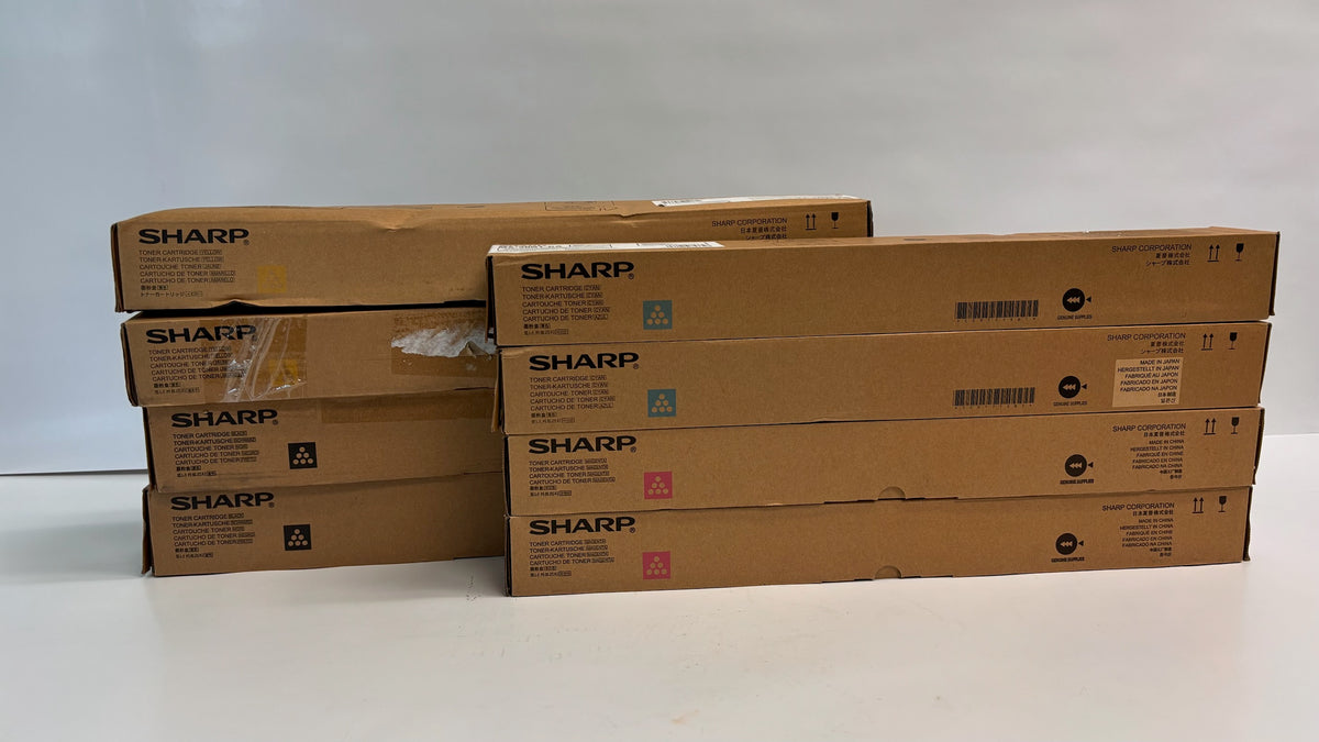 8 Genuine Sharp MX-2610N, MX-2615N,MX-3110N CCMMYYKK Toners MX-36NT