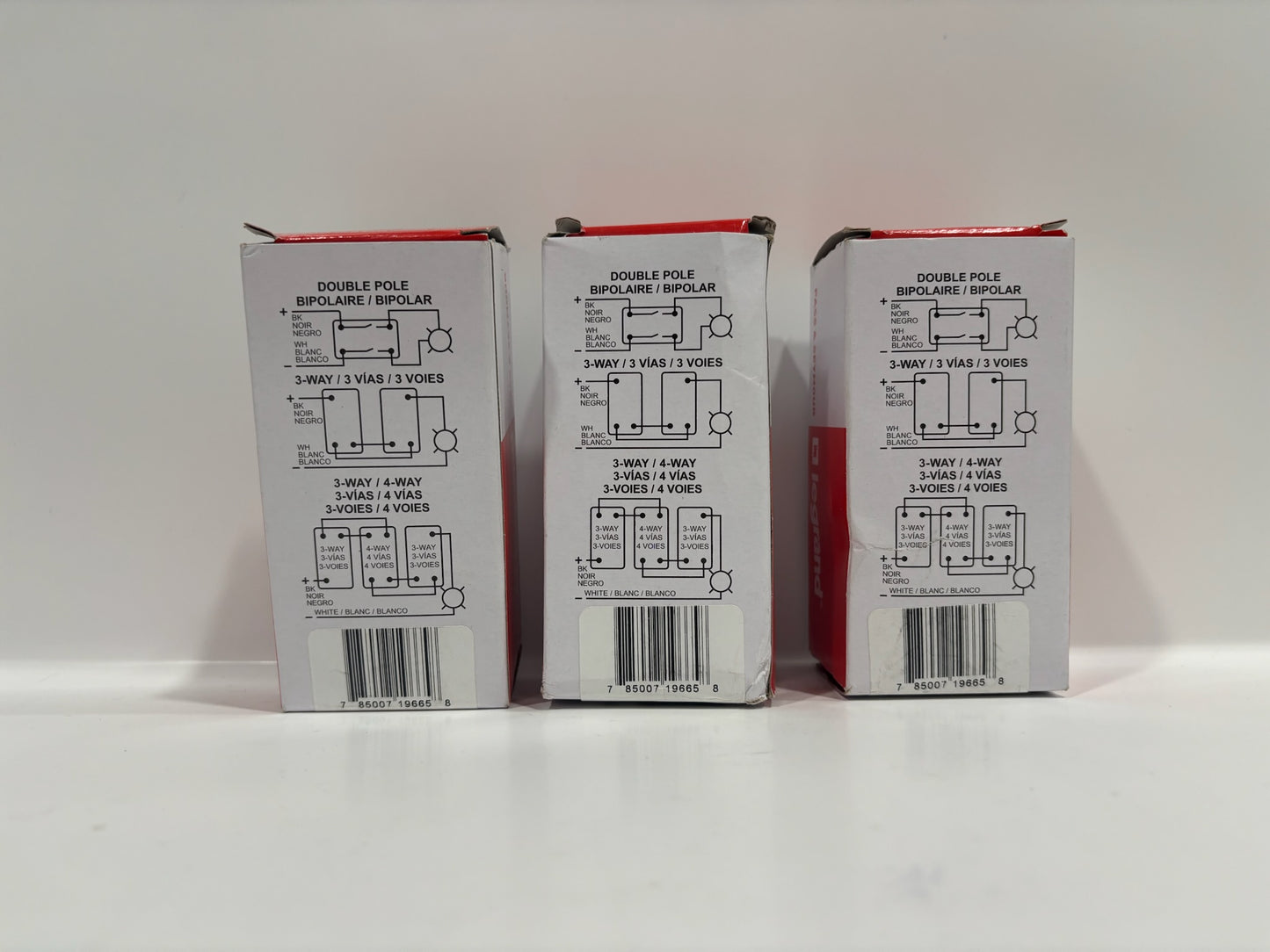 New 3 PC Legrand PS20AC1RED 20A Single Receptacle, Industrial Grade, Red, 125V