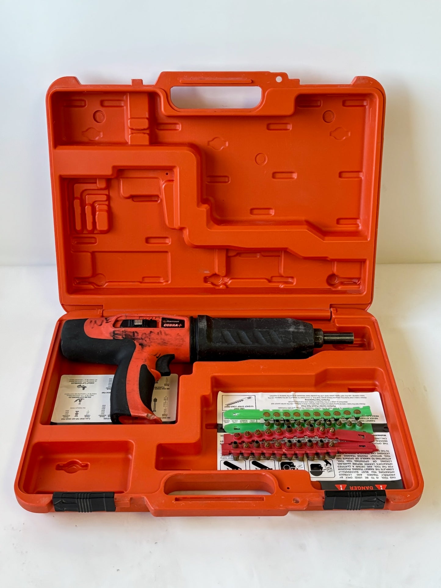 Ramset Cobra+ 0.27 Cal Semi‑Automatic Powder‑Actuated Tool with Silencer & Case