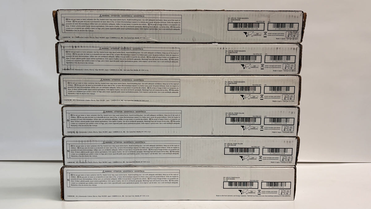 6 Genuine Canon imageRUNNER ADVANCE C5535i, C5540i MMMYY,K Toners GPR-55L