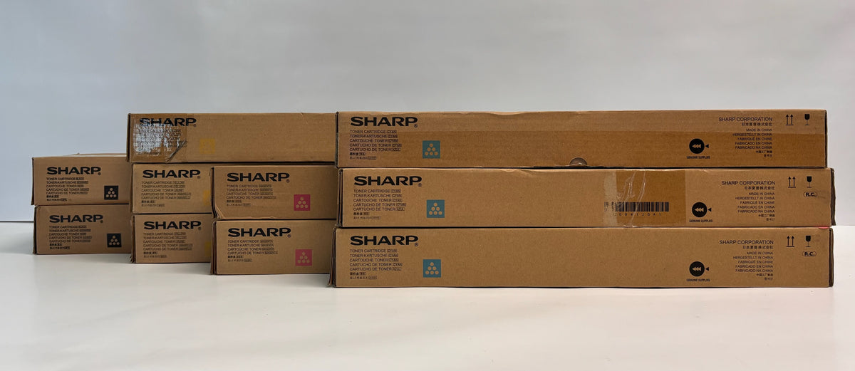 10 Genuine Sharp MX-4110N, MX-4140N, MX-4141N CCCMMYYYKK Toners MX-51NT