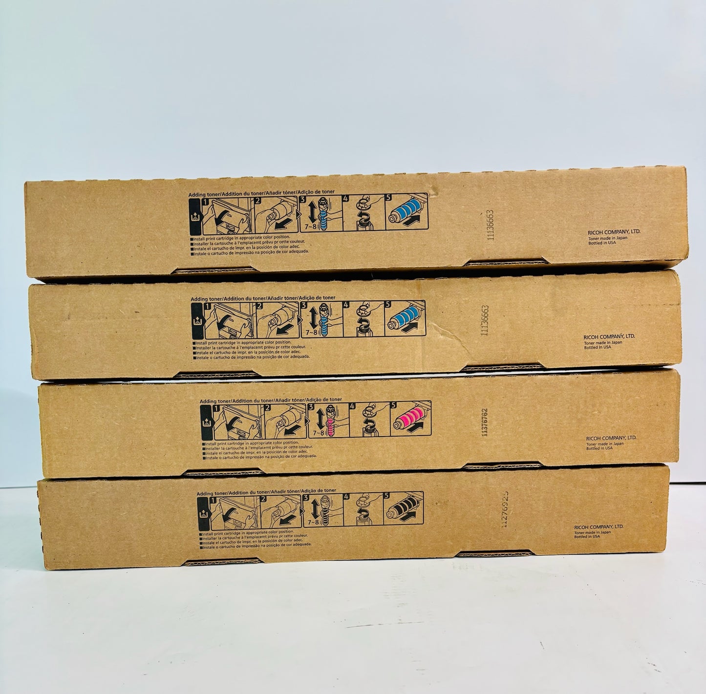 4 Genuine Ricoh MPC3503 Cyan, Magenta & Black Print Cartridge 841813, 15, 16 CCMK