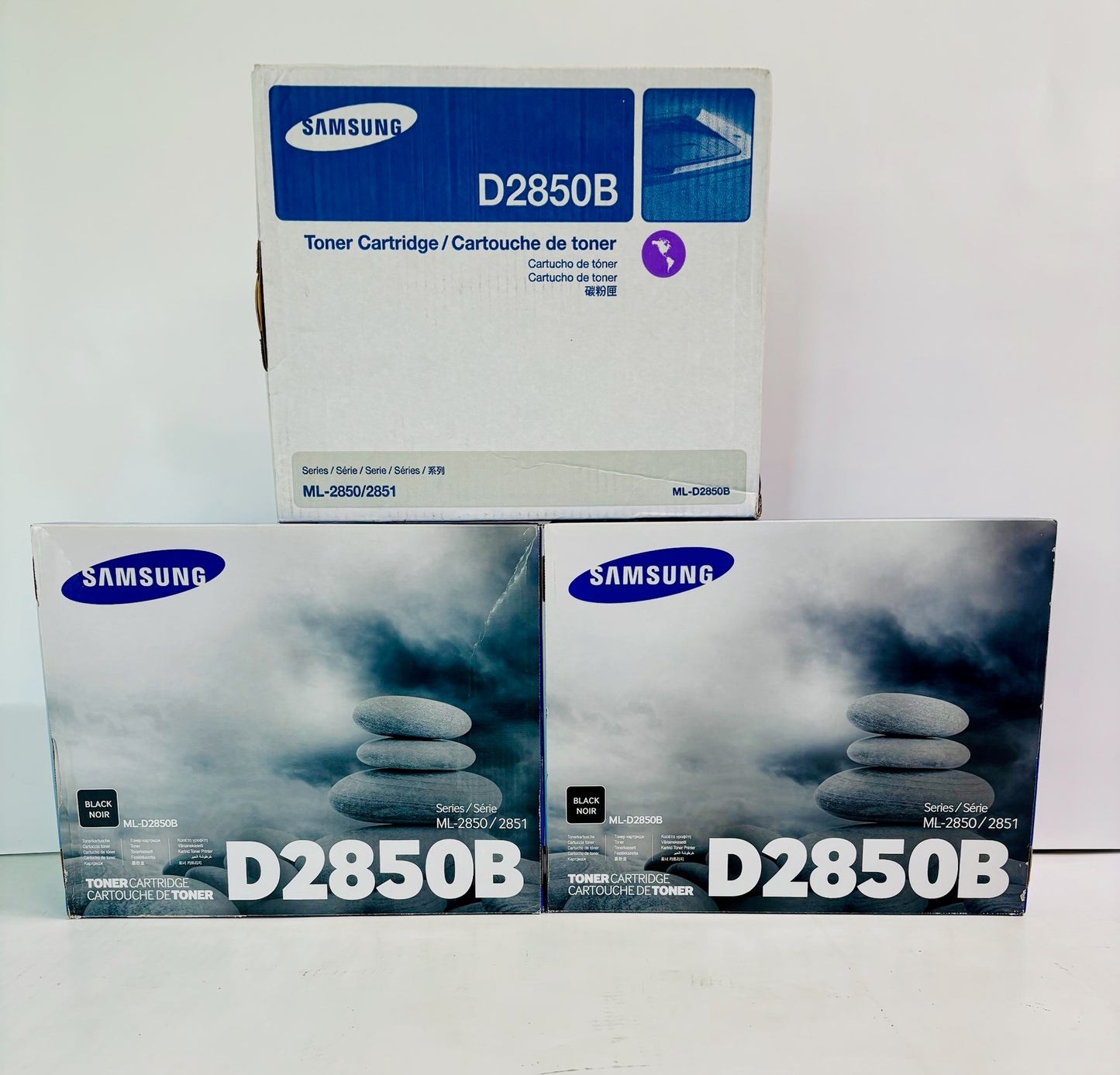 3 Genuine Samsung ML2851ND, ML2450, ML2850ND Black Toner D2850B, ML-D2850B