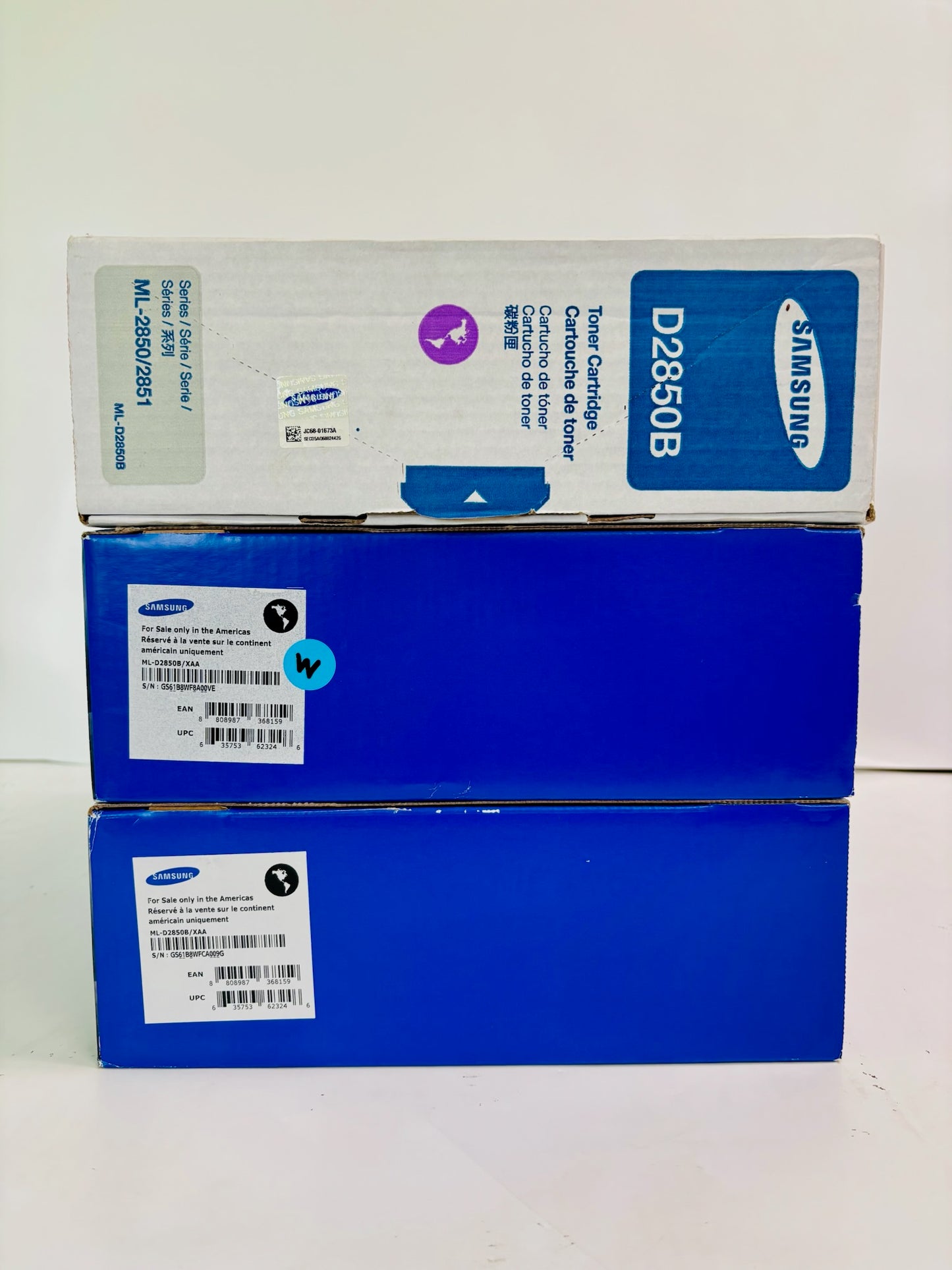 3 Genuine Samsung ML2851ND, ML2450, ML2850ND Black Toner D2850B, ML-D2850B