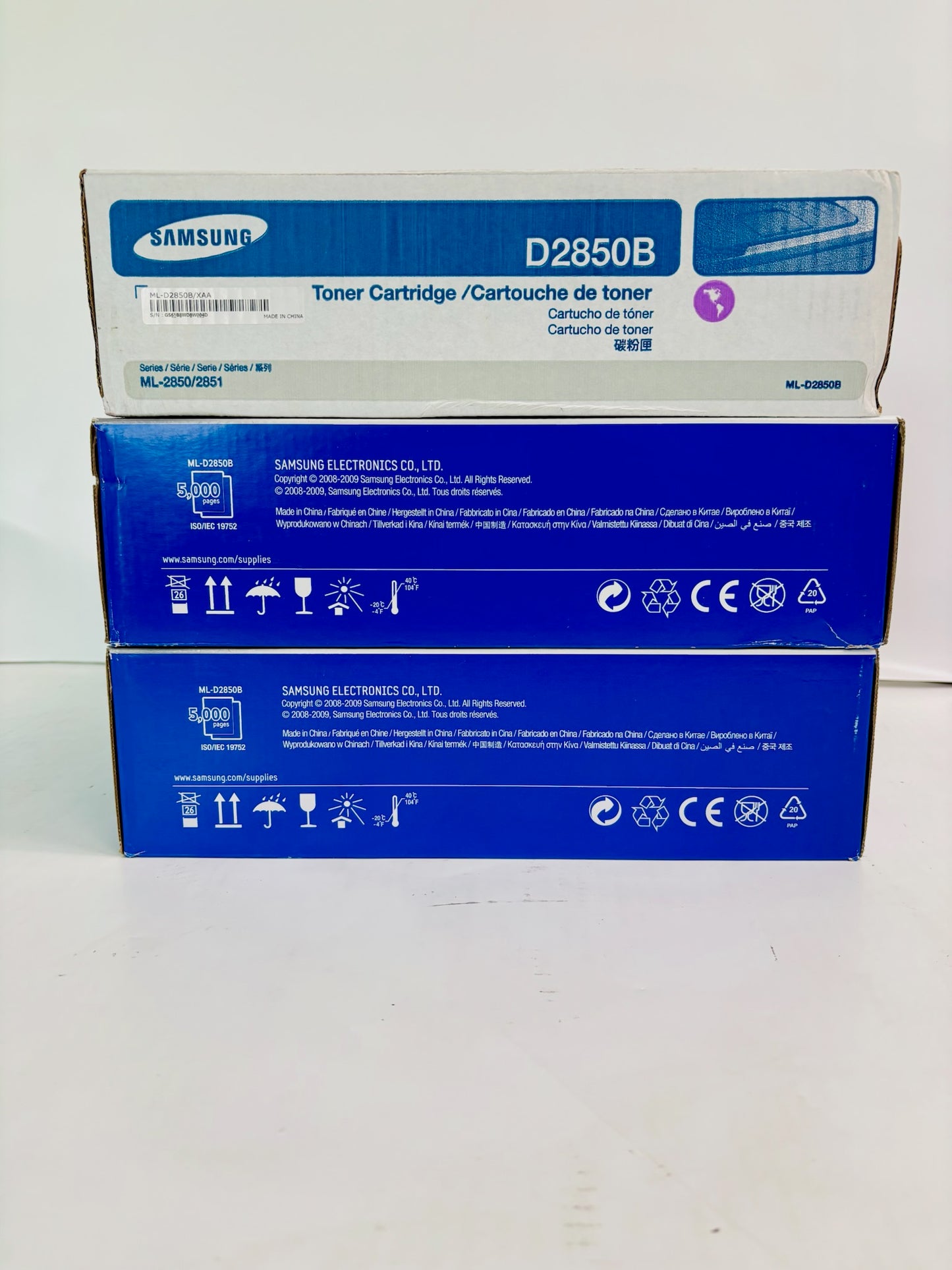 3 Genuine Samsung ML2851ND, ML2450, ML2850ND Black Toner D2850B, ML-D2850B