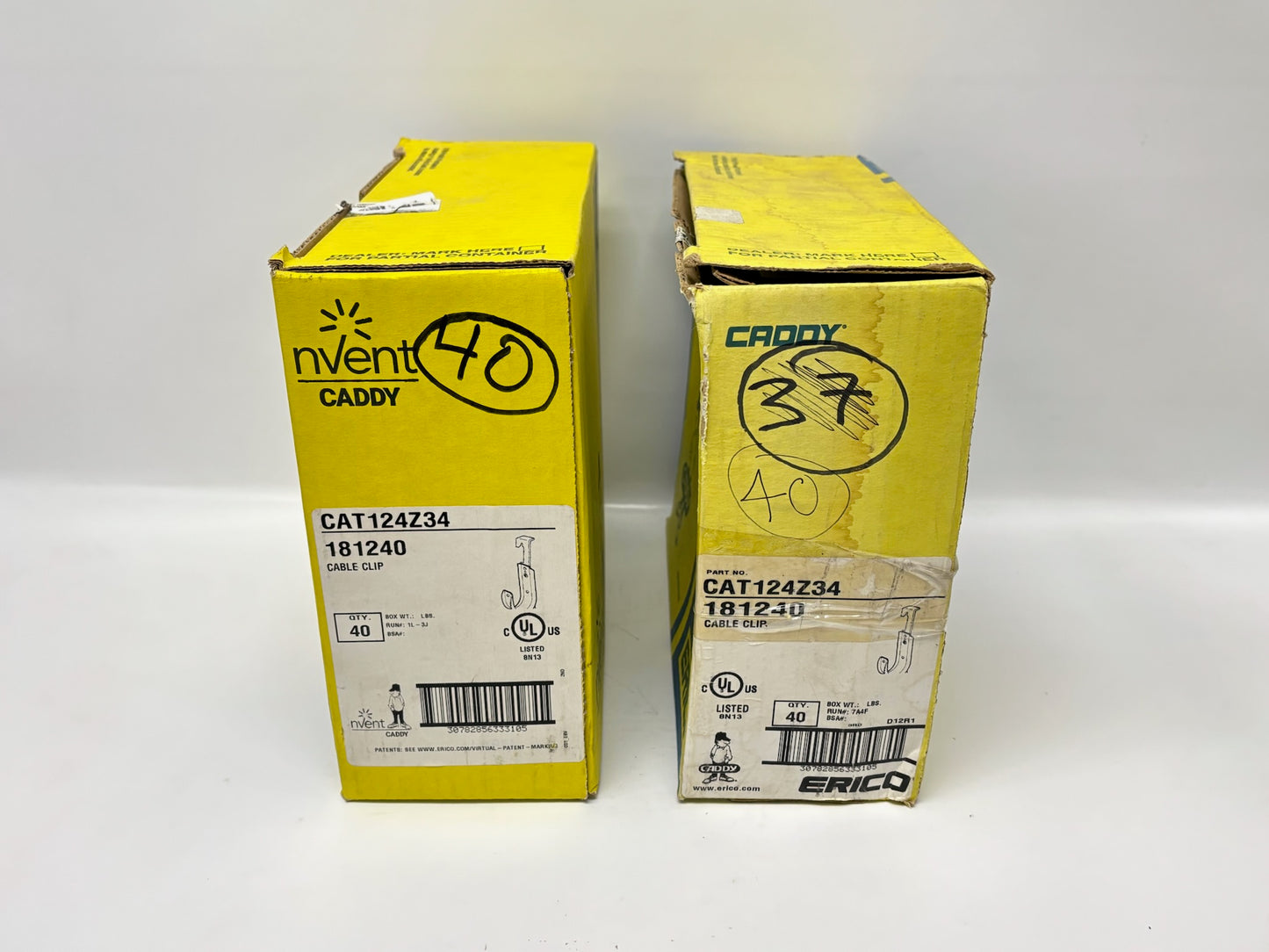 80PK nVent CADDY CAT124Z34 J-Hook with Rod/Wire Clip for 1/8"–3/8" Flange