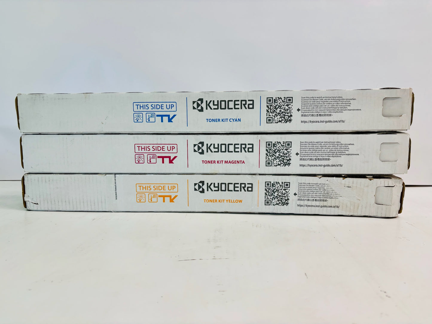 3 Genuine Kyocera TASKalfa 5052ci Cyan, Magenta & Yellow Toner TK-8517, TK8517