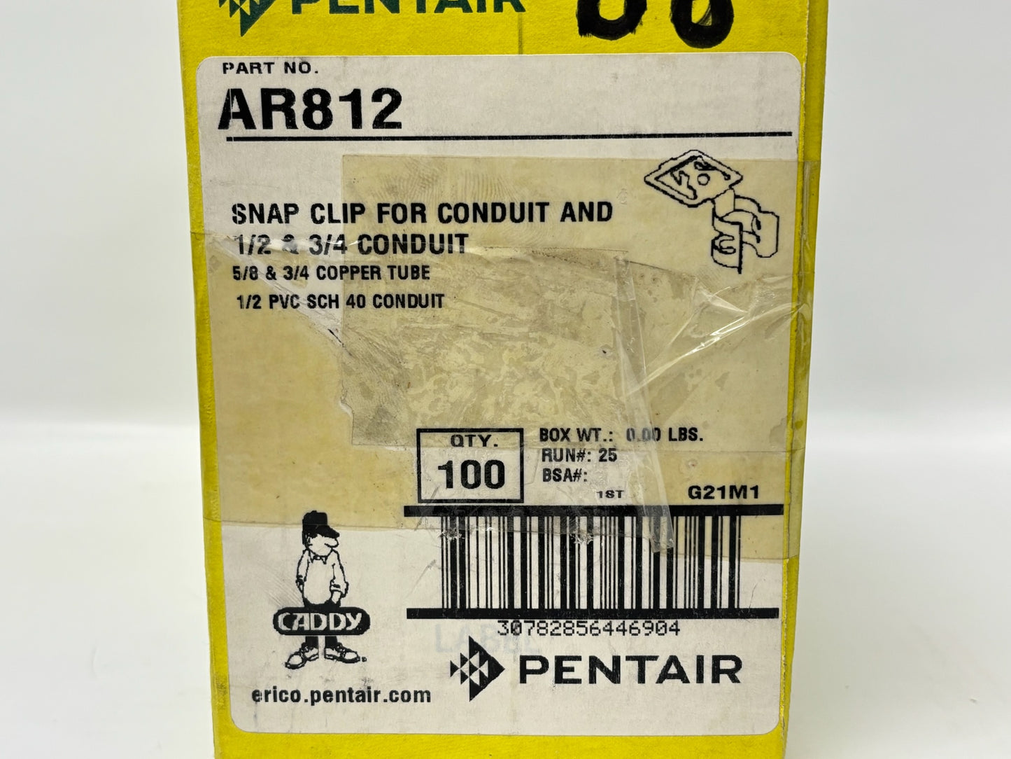 88PK nVent CADDY AR812 Conduit Snap Clip for ½"–¾" EMT/Metal Stud