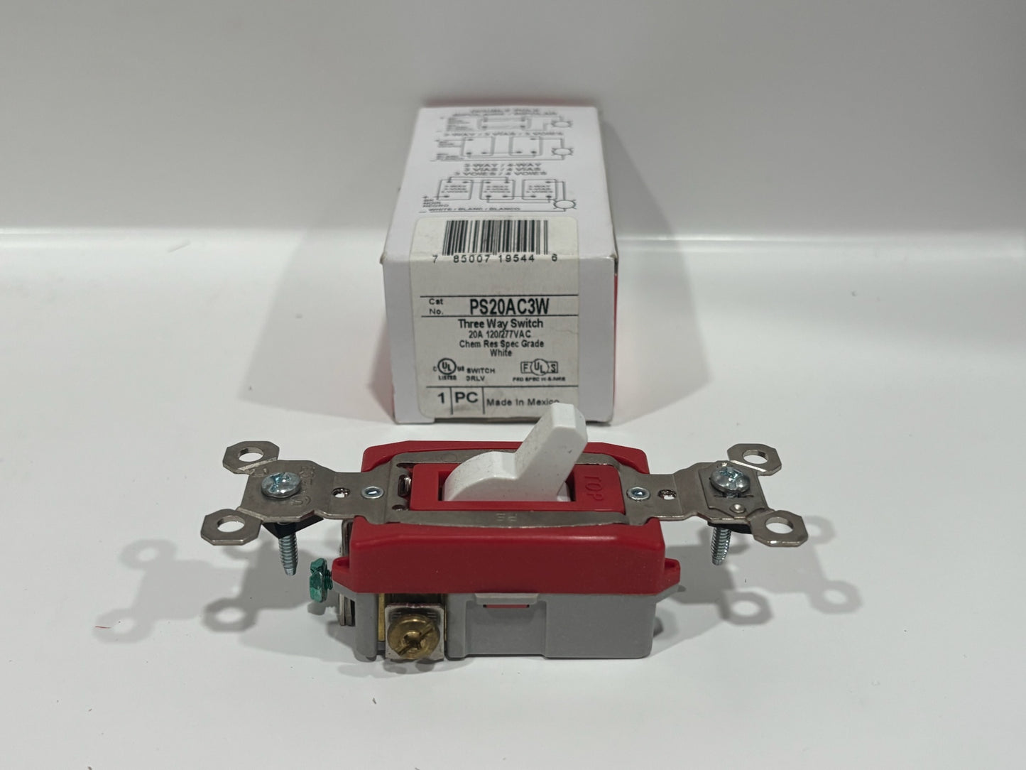 New 5 PC Legrand PS20AC3W 15A 3-Way Toggle Switch, White, 120V