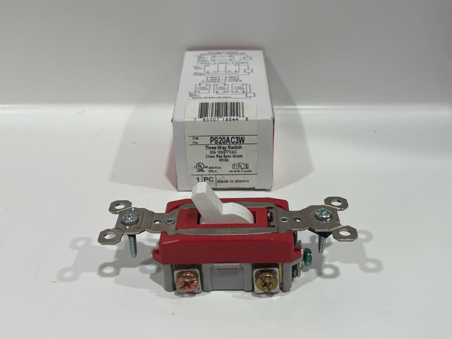 New 5 PC Legrand PS20AC3W 15A 3-Way Toggle Switch, White, 120V