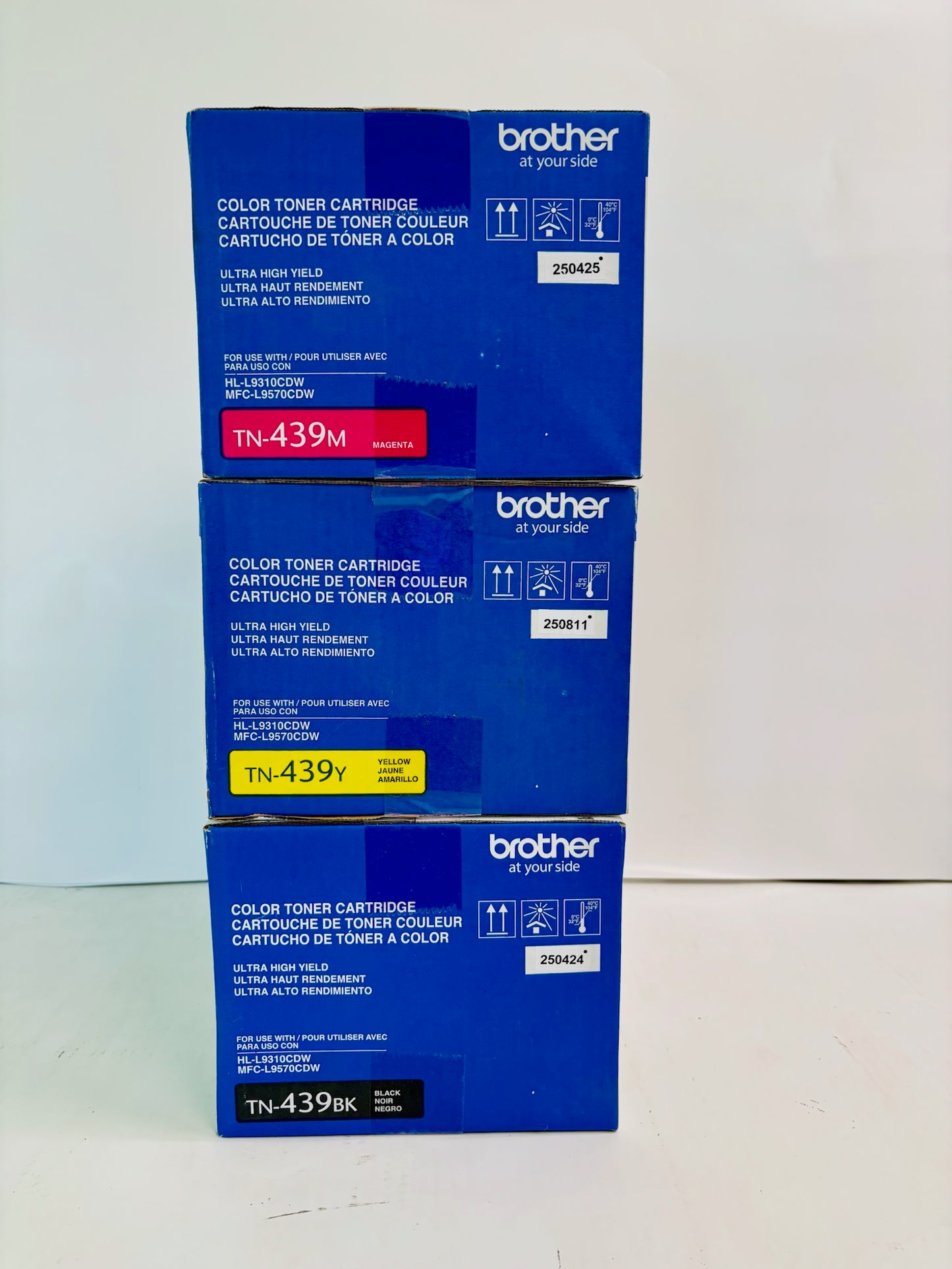 Lot Of 3 Genuine Brother HL-L9310CDW Magenta,Yellow & Black Toner TN-439 MYK
