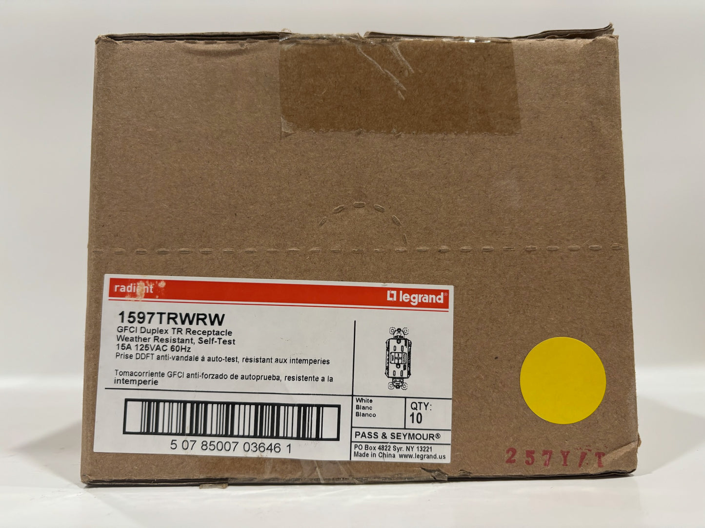 New 10PC Legrand 1597TRWRW Tamper & Weather-Resistant GFCI Outlet, White