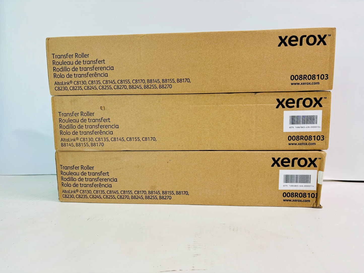 3 Genuine Xerox AltaLink B8145, B8155, B8170 Transfer Roller 008R8103