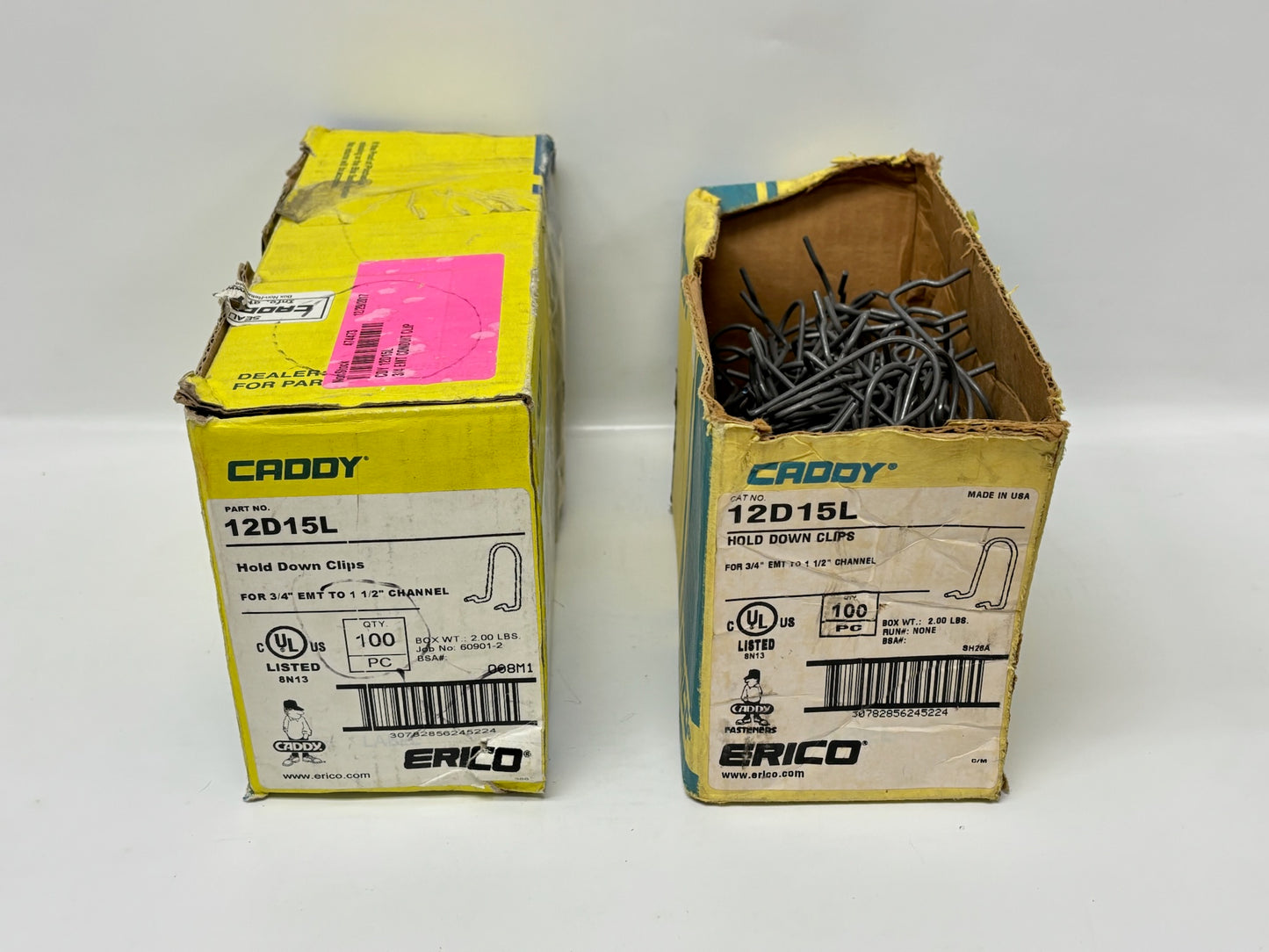 200PK nVent CADDY 12D15L Conduit Clip for 3/4" EMT – 50 lb Load Capacity