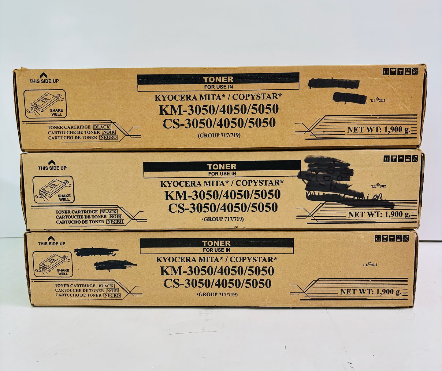3 Compatible Kyocera Mita 3050, 4050, 5050 Black Toner TK-717, TK717