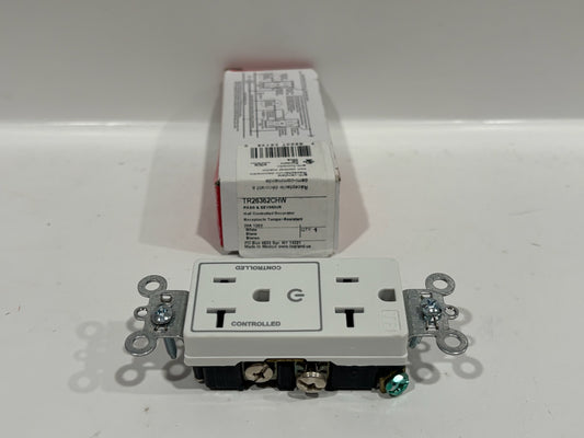 8PK Legrand TR26362CHW Plug Load Ctrl Receptacle 20A, White