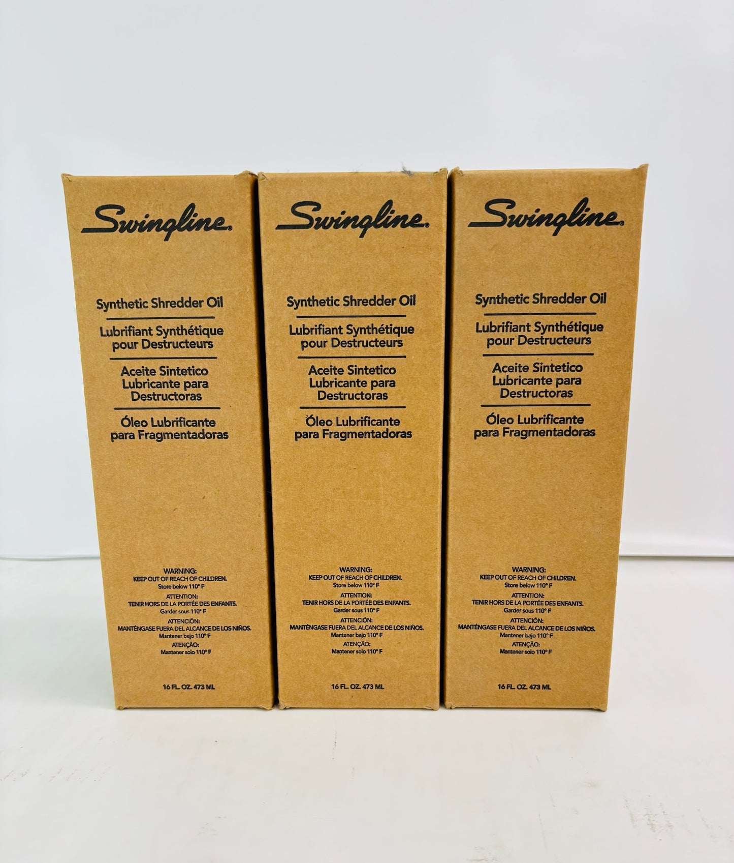 Lot Of 3 Genuine Swingline Synthetic Shredder Oil 1760049A