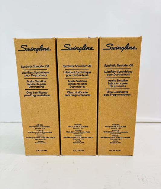 Lot Of 3 Genuine Swingline Synthetic Shredder Oil 1760049A