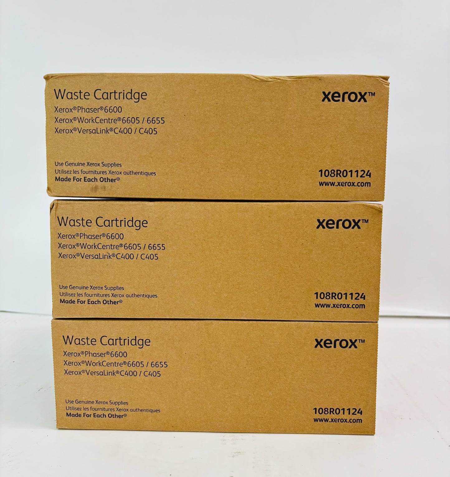 3 Genuine Xerox VersaLink C400DN, C405DN Waste Cartridge 108R01124