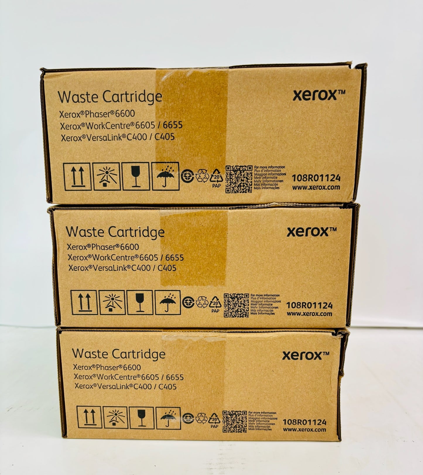 3 Genuine Xerox VersaLink C400DN, C405DN Waste Cartridge 108R01124