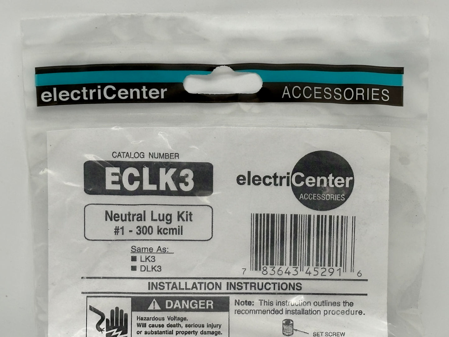 5 PK Electricenter ECLK3 Neutral Lug Kit for Load Centers and Panelboards