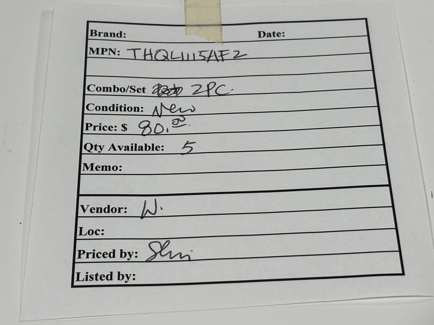 New 2 PC GE THQL1115AF2 Arc Fault (AFCI) Circuit Breaker - 15 Amp