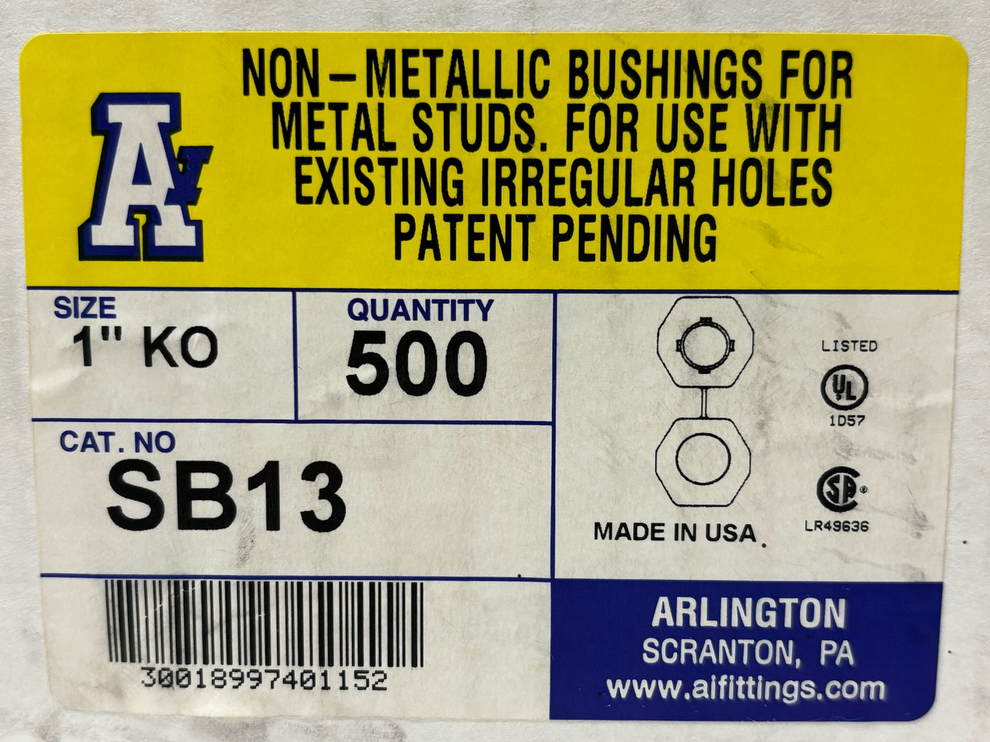 498 PK Arlington SB13 Steel Outlet Box for New or Existing Construction