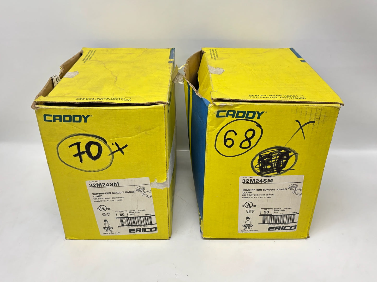 100PK nVent CADDY 32M24SM Side‑Mount Snap‑Close Flange Clip, 2″ Conduit