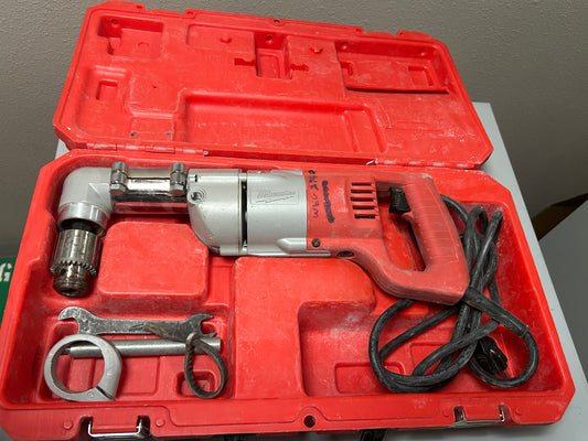 Milwaukee 1001-1 Right Angle Drill, 1/2 In, 355/750 RPM with Case