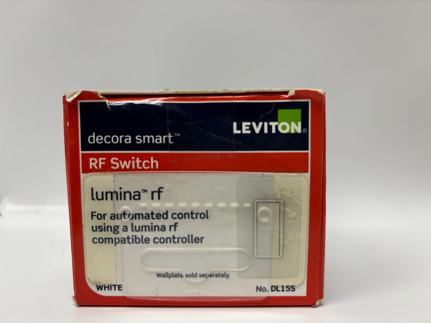 Used Leviton DL15S Lumina RF 15A Smart Wall Switch 120–277V