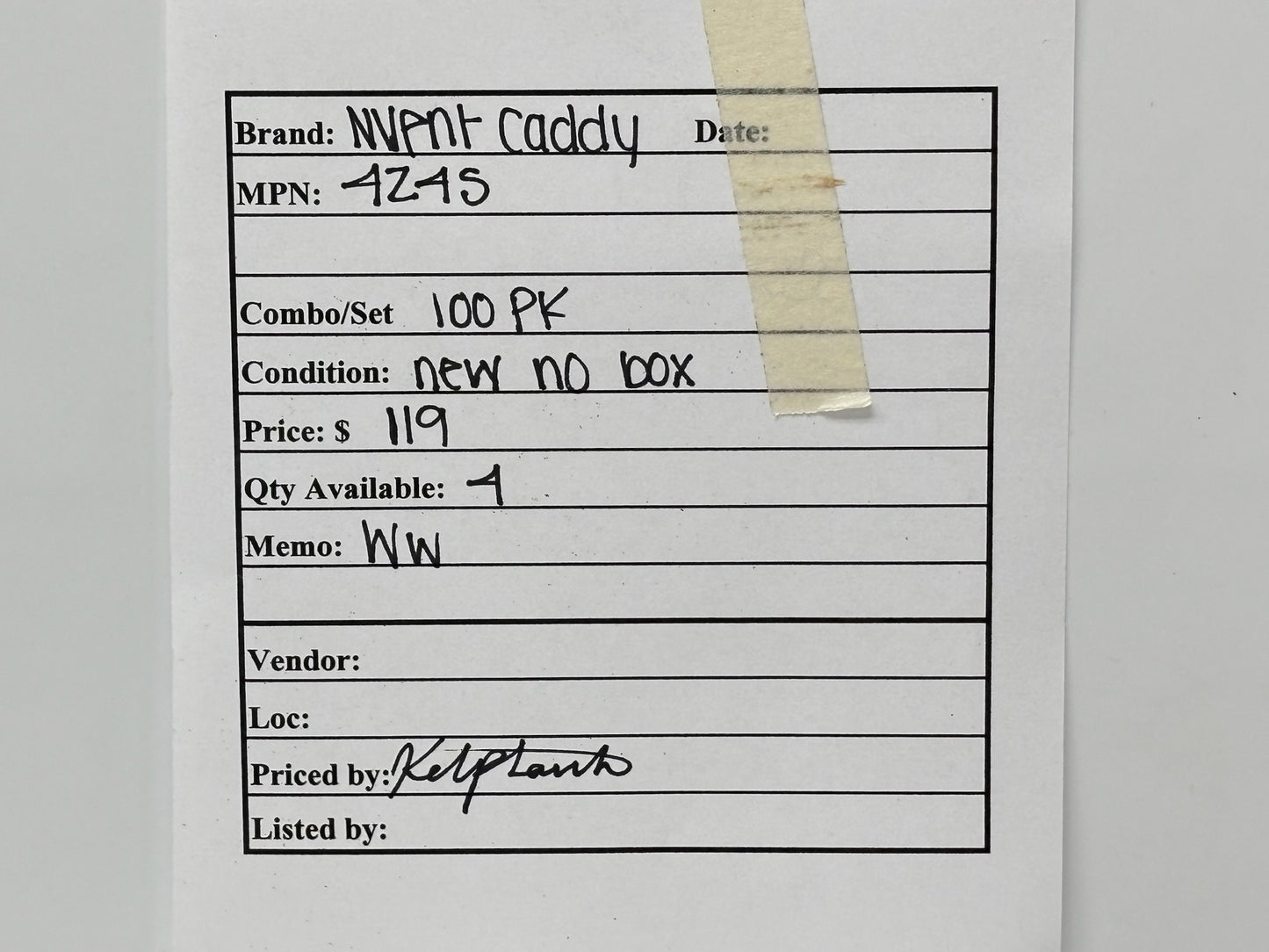 100PK nVent CADDY 4Z4S Multi‑Function Clip, ¼″ Rod / #12‑#8 Wire, ¼″ Screw