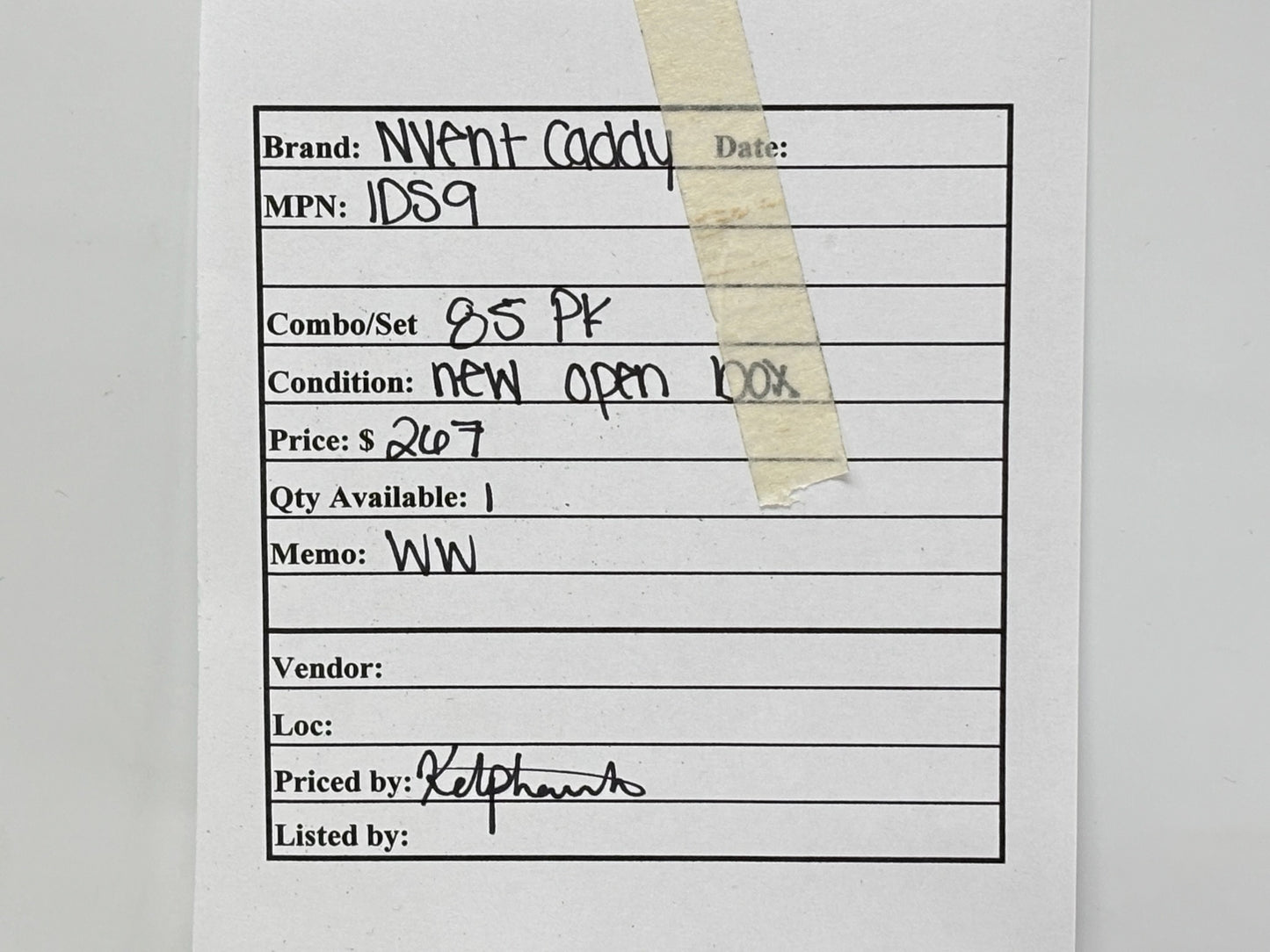 85PK nVent CADDY IDS9 Independent Support Clip, 9/16″ T‑Grid, 65 lb Capacity