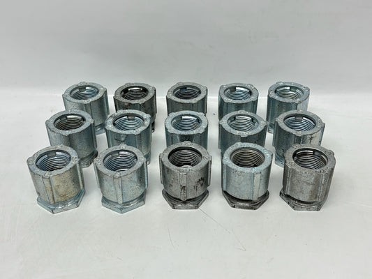 15PK O‑Z/Gedney 4‑75 ¾″ Type 4 Rigid/IMC Threaded 3‑Piece Coupling, Zinc‑Plated