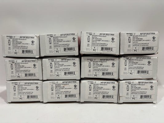 New 12PC Legrand/Eaton AFGF203TRW TR Dual Function GFCI Receptacle - White
