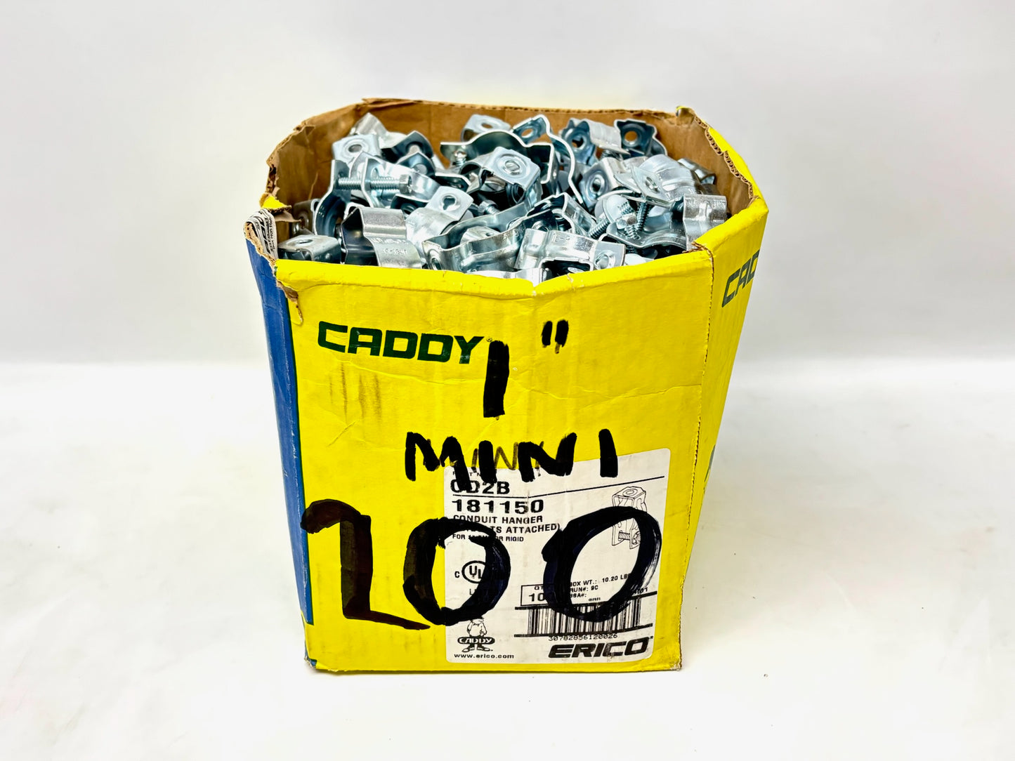 100PK nVent CADDY CD2B Conduit/Pipe Clamp, 1" EMT/Rigid, Steel, Zinc‑Plated