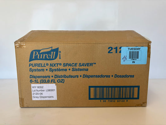 New 6PK Purell 2120-06 Push Style Hand Sanitizer Dispenser, 1000mL