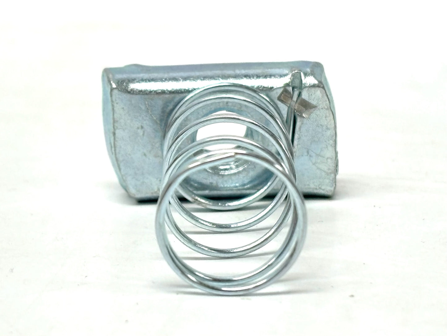 100PK Eaton B‑Line N228ZN Spring Nut, 3/8″‑16 Thread, Zinc‑Plated Steel