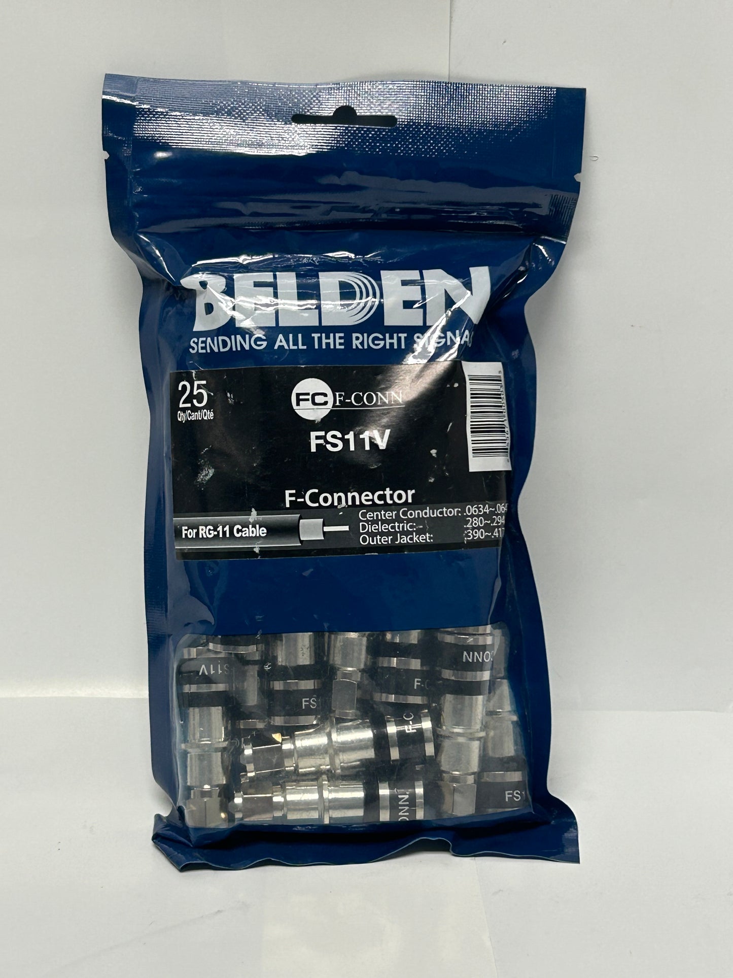 BELDEN FS11V F-Conn Compression Connector For RG11 - Bag of 25