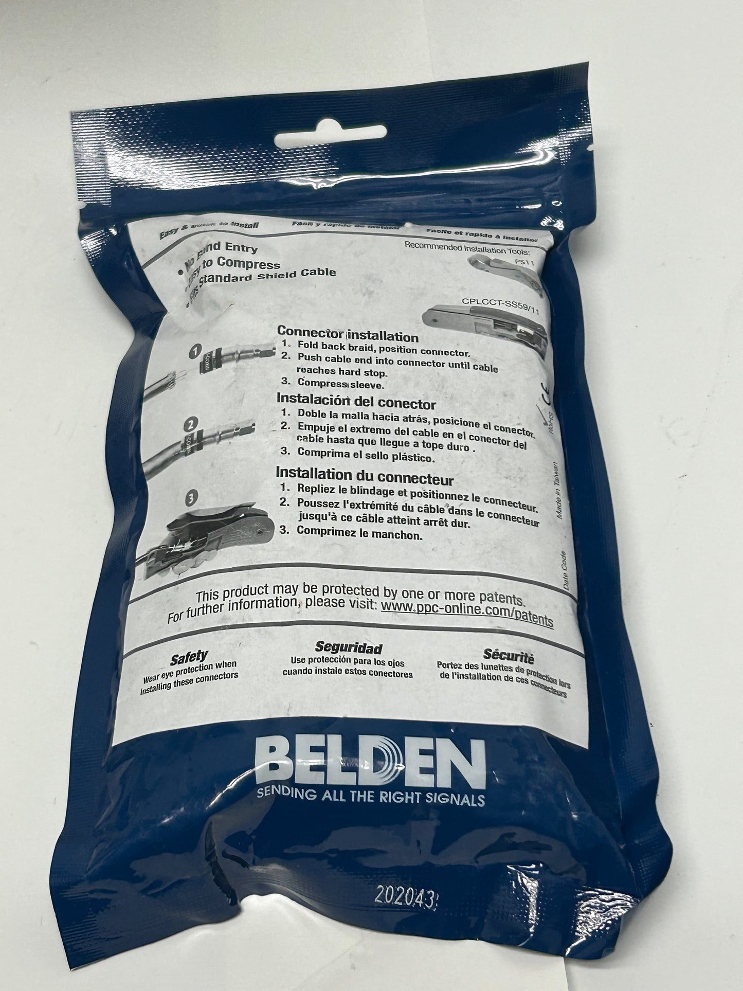 BELDEN FS11V F-Conn Compression Connector For RG11 - Bag of 25