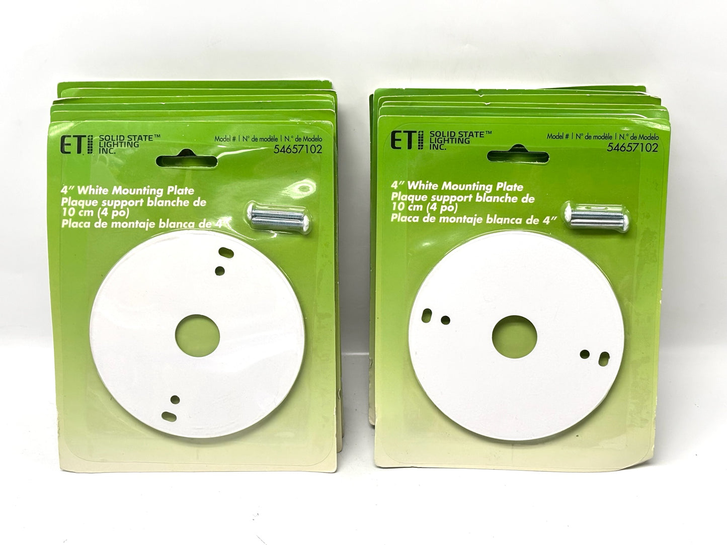 12PK ETi 54657102 Round 4" Steel Junction Box Cover Plate