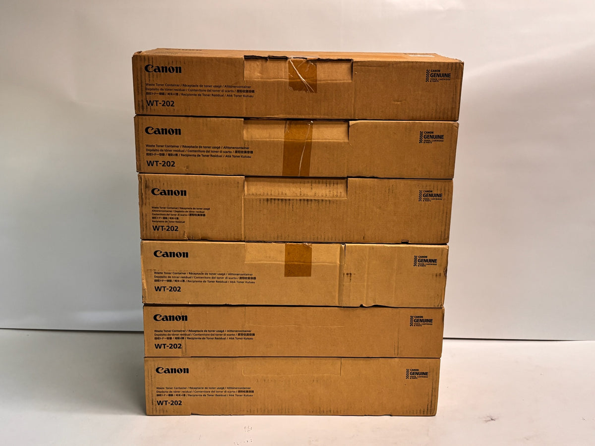 6 Genuine Canon iRA C3325,C3330,C5550,C5560 Waste Toner Containers WT-202, WT202