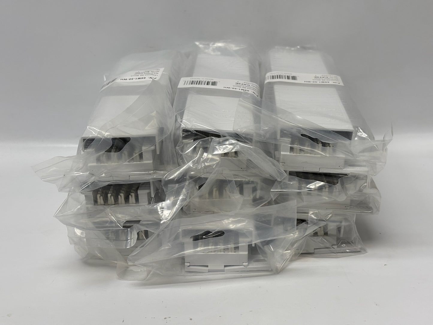 9 Pk Dynacom 66M1-50-WH 50-Pair White Modular Punch-Down Block