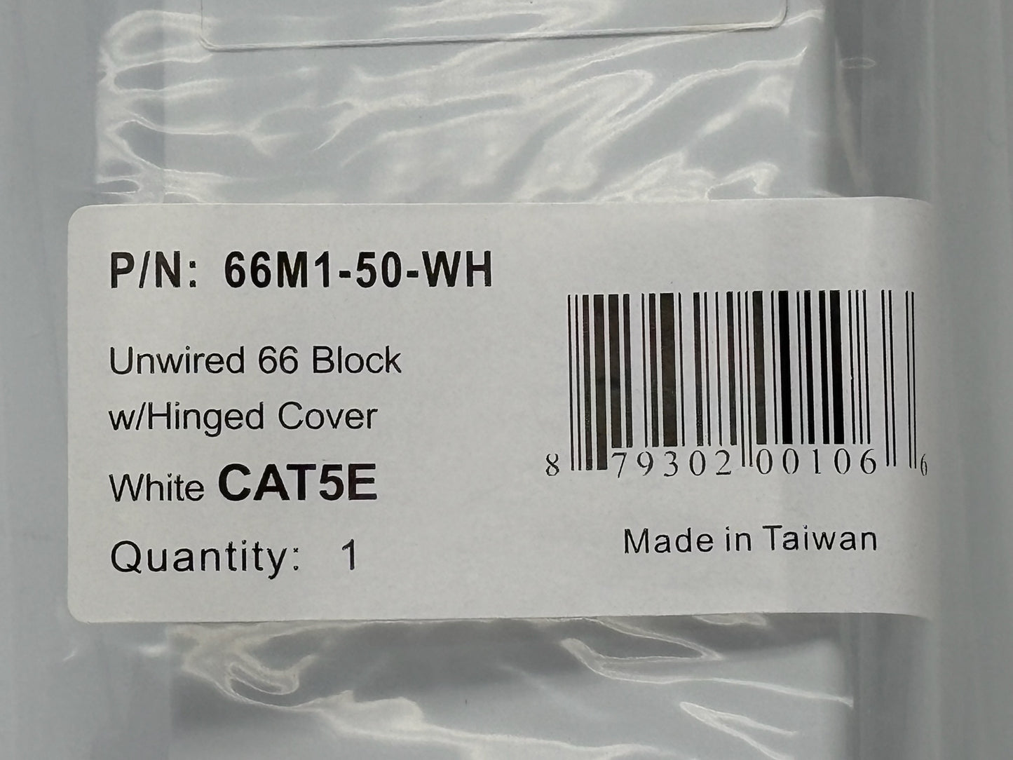 9 Pk Dynacom 66M1-50-WH 50-Pair White Modular Punch-Down Block