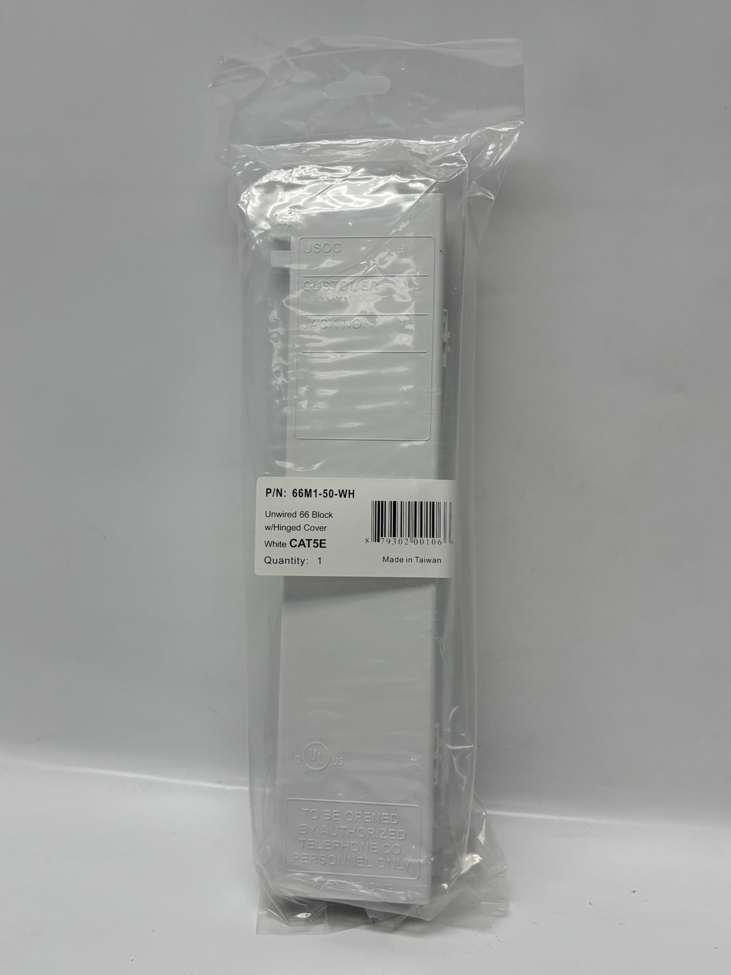 9 Pk Dynacom 66M1-50-WH 50-Pair White Modular Punch-Down Block